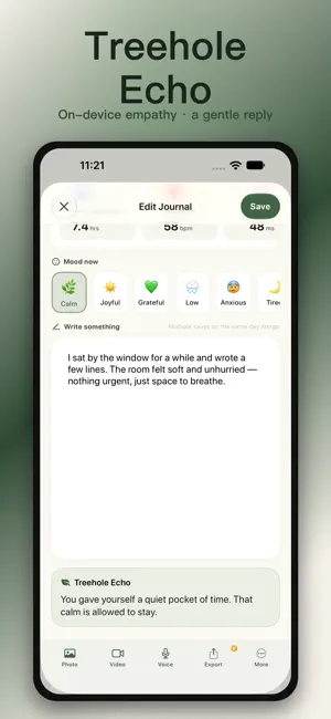 Treelet Diary: AI Mood Journal screenshot 2