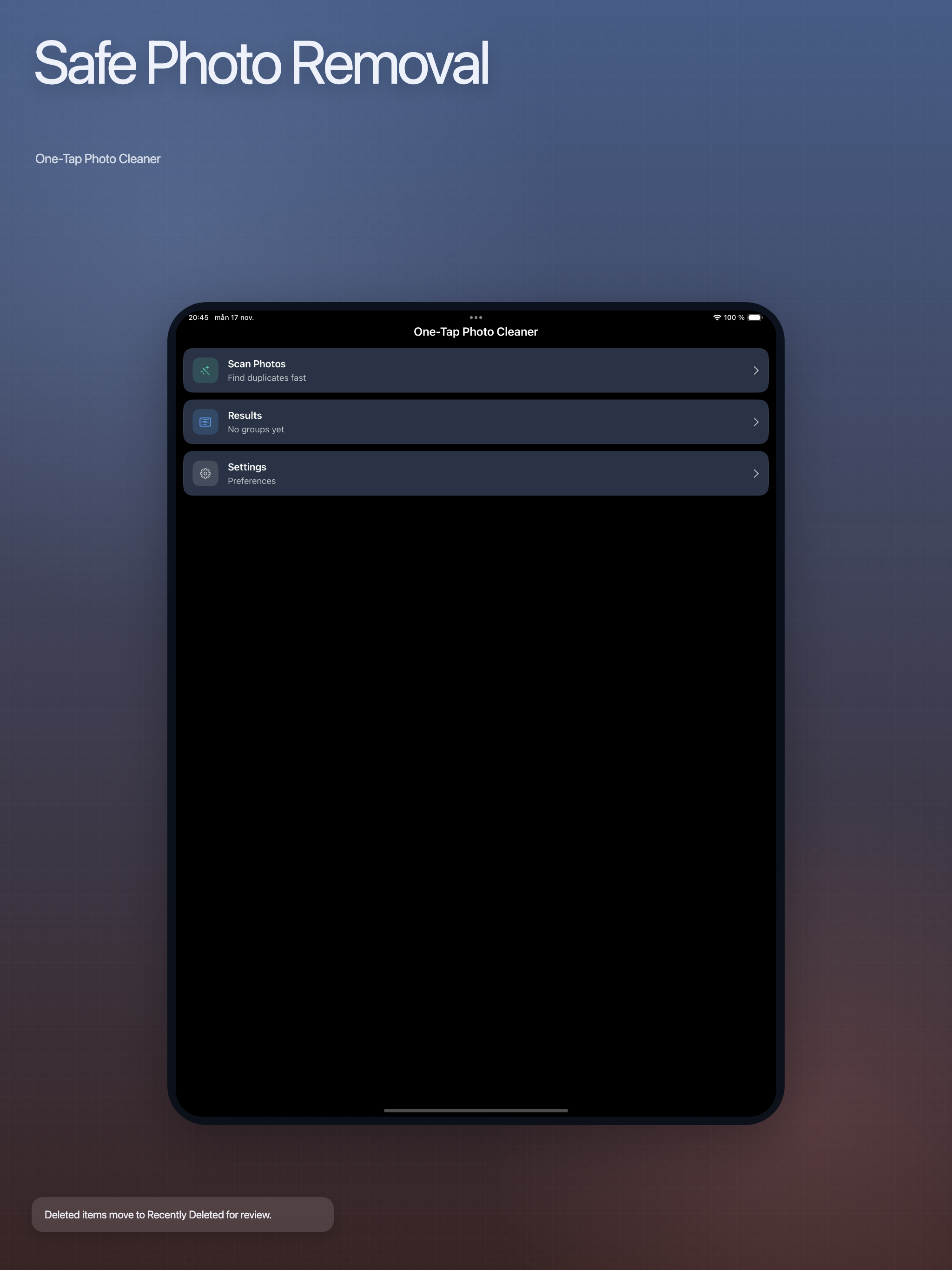 One-Tap Photo Cleaner