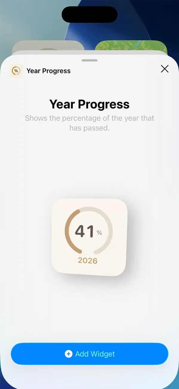 Screenshot #3 pour Year Progress:Countdown Widget