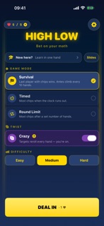 High Low: Math Poker screenshot 6