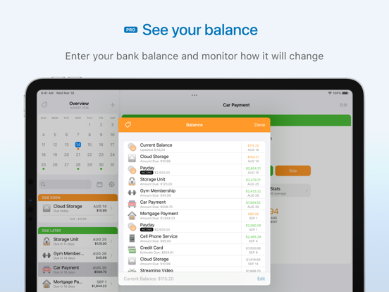Chronicle - Bill Organizer iPad app afbeelding 8