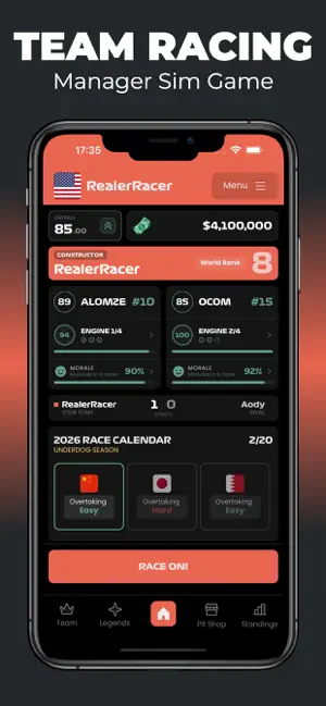 Team Racing Manager Sim 2026 screenshot 1