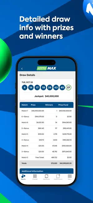Lotto Max iPhone screenshot 3