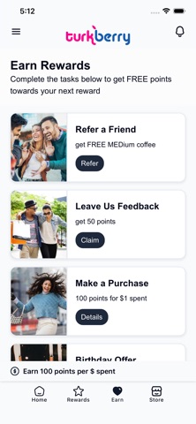 Turkberry Rewards iPhone screenshot