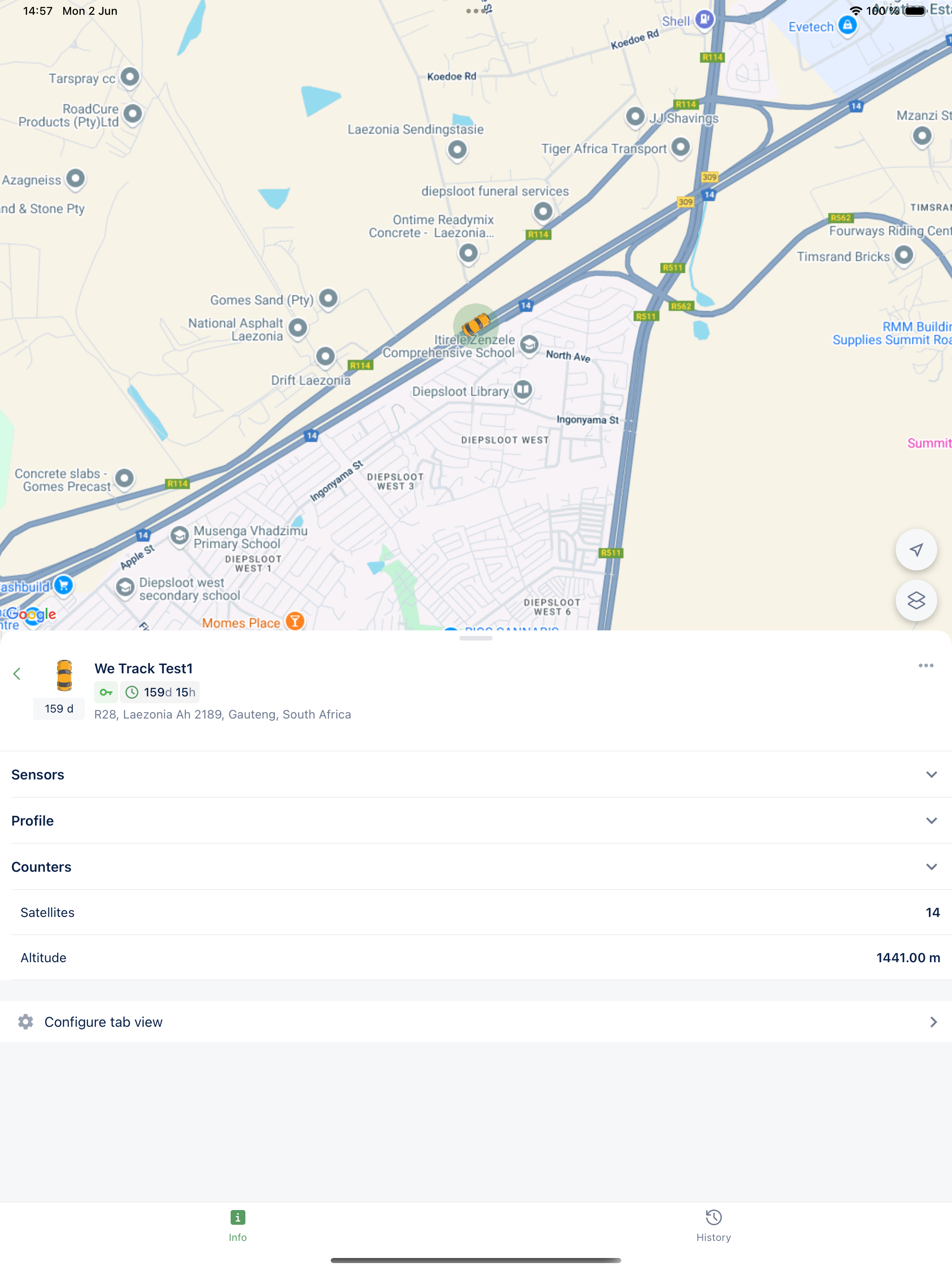 tracking DOT KZN