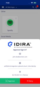 Idira Identity screenshot