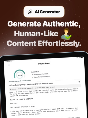 AI Detector and Humanizer iPad screenshot