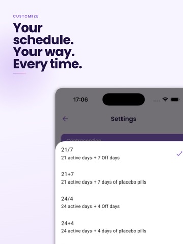 Birth Control Tracker iPad screenshot
