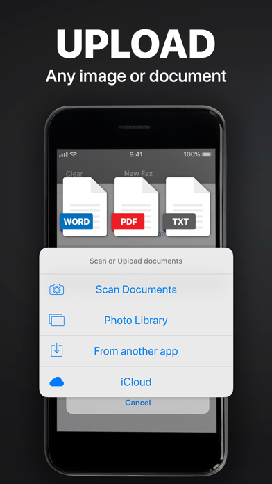 FAX from iPhone: Send Doc App Screenshot