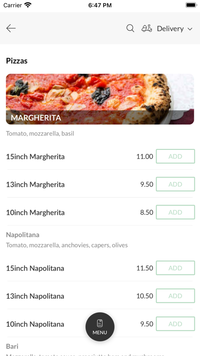 Marinara Woodfire OvenPizzeria Screenshot