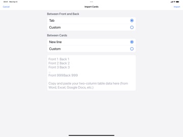 Qsets: Active Recall Study iPad screenshot
