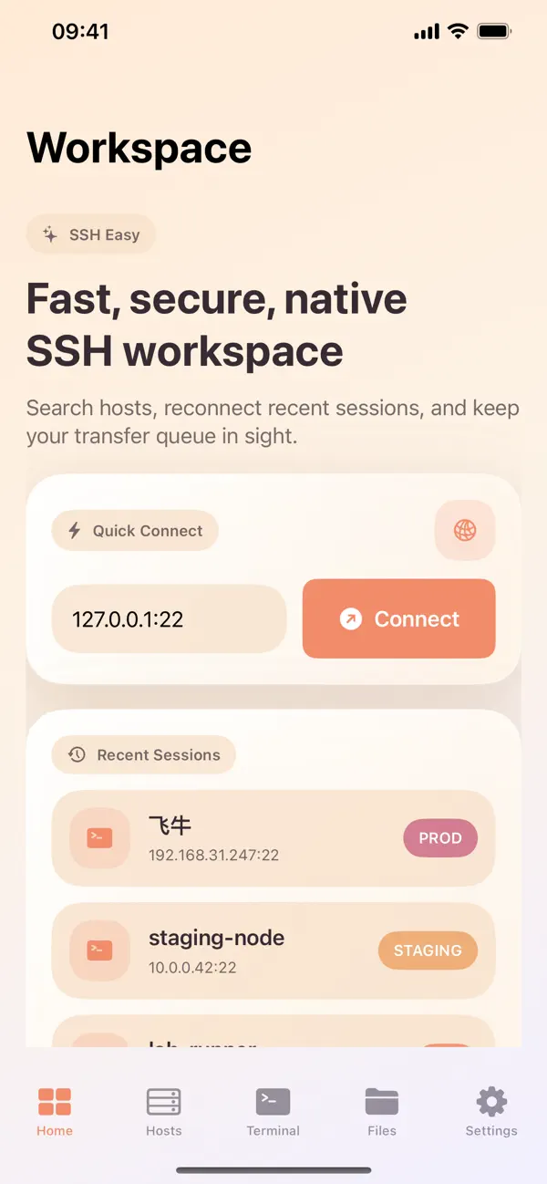 #1. SSH Easy (iOS) Podle: 志超 张