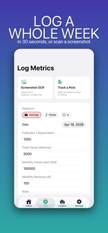 CreatorBook: Creator Analytics iPhone screenshot