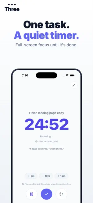 Three — Focus screenshot 2