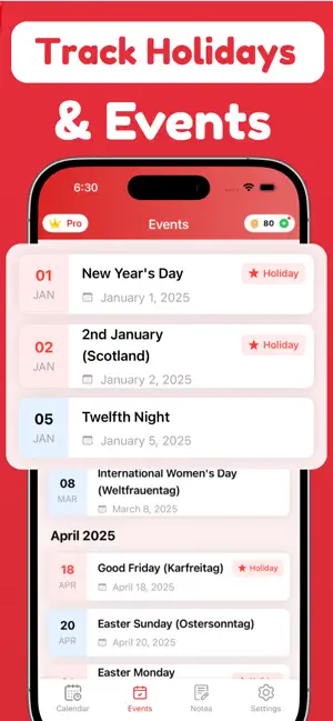 UK Holidays calendar 2026 + screenshot 1