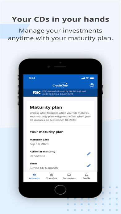 Credit One Bank Deposits Screenshot