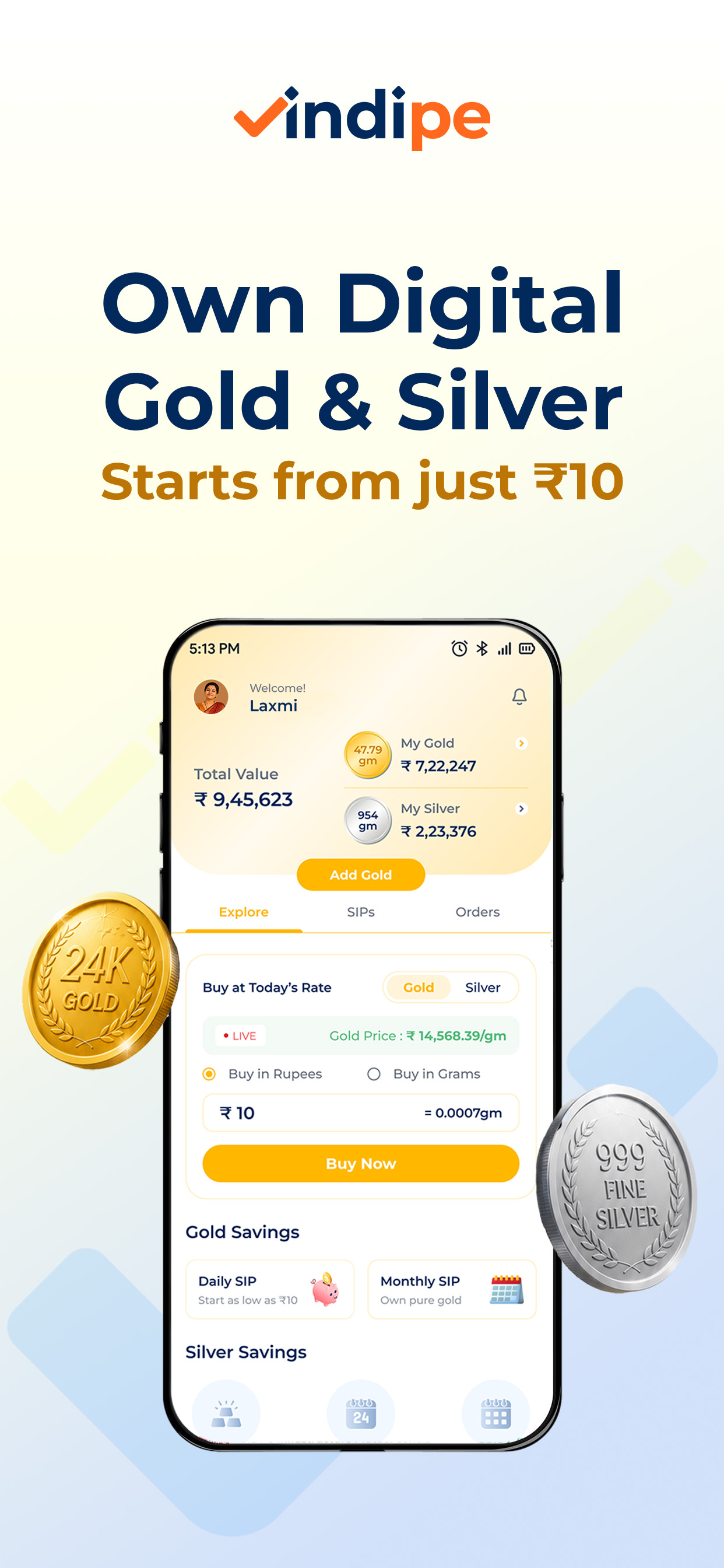 Indipe- SIP, Gold & Recharges screenshot 4