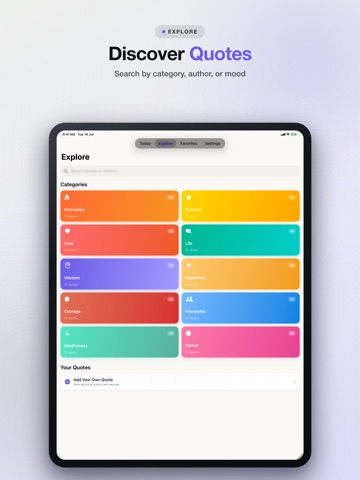 QuoteVault iPad screenshot