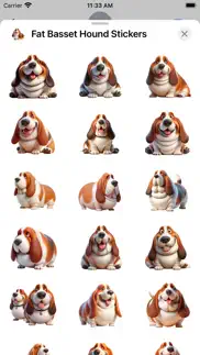 fat basset hound stickers iphone screenshot 1