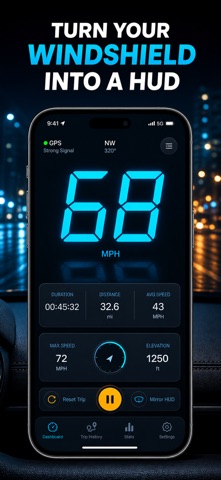 GPS Speedometer: HUD & Trips Screenshot 5 of 10