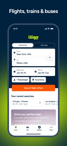 Liligo: Flights & Car Rental screenshot