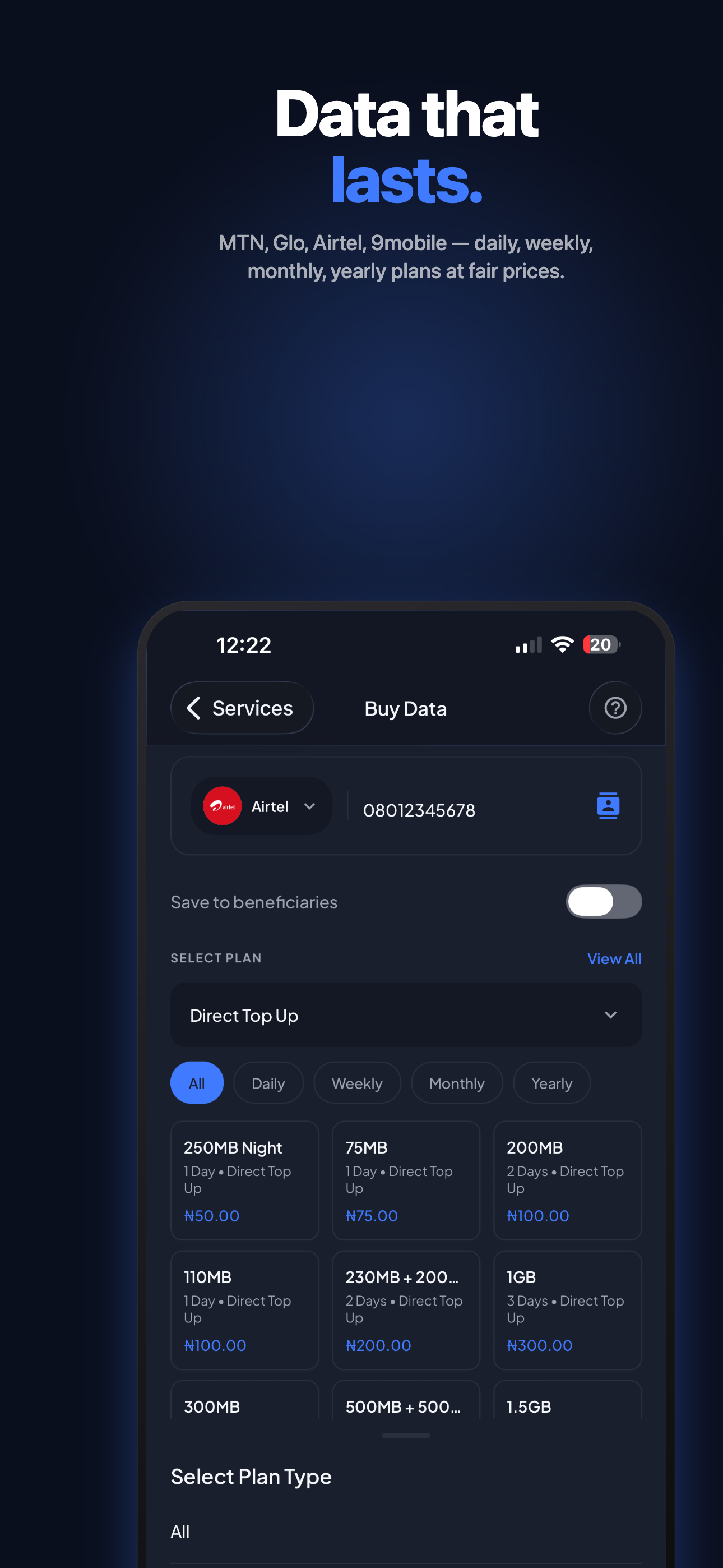 Spacepay - Cheap Data & Bills screenshot 4