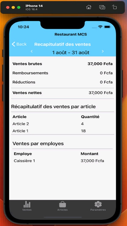 Gesta+ Tableau de bord