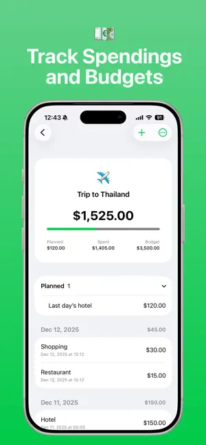 Travel Spend - Tripense screenshot 1