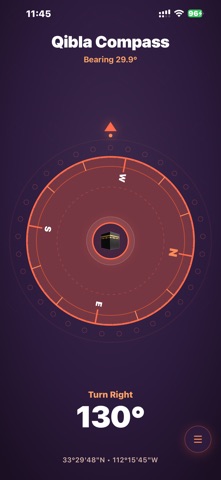 Noor Qibla Compass Screenshot 1 of 7