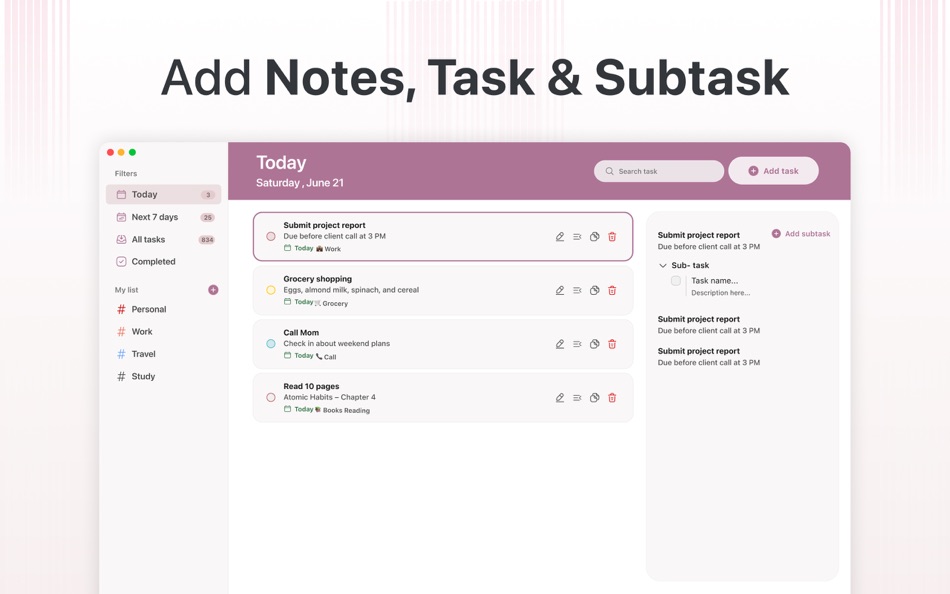 #3. To-Do List Reminder & Calendar (macOS) Podle: Muhammad Arham