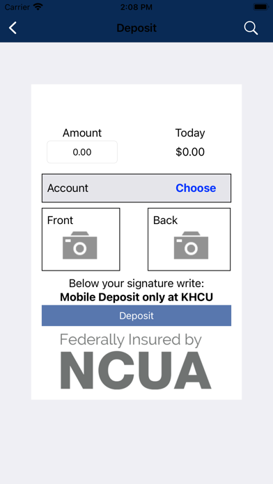 KH Credit Union Mobile Screenshot