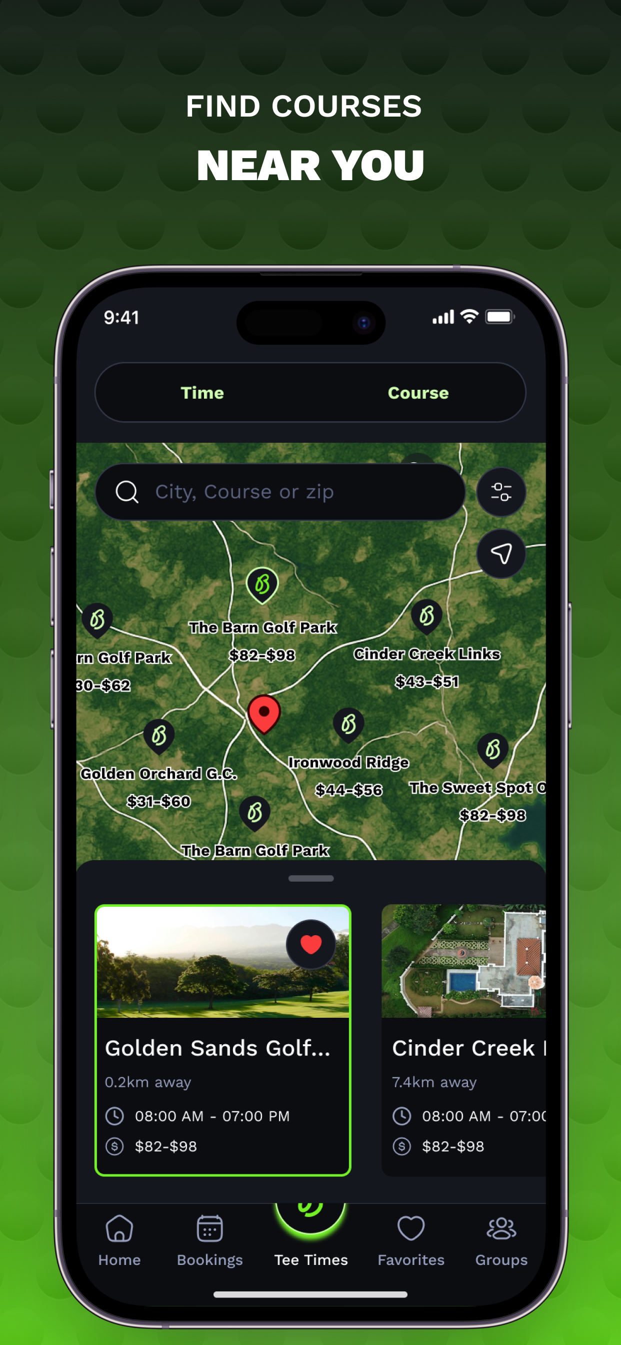 Backswing: Book Golf Tee Times