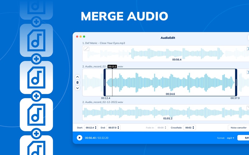 AUDIOEDIT - Cut, Merge & Trim Screenshot