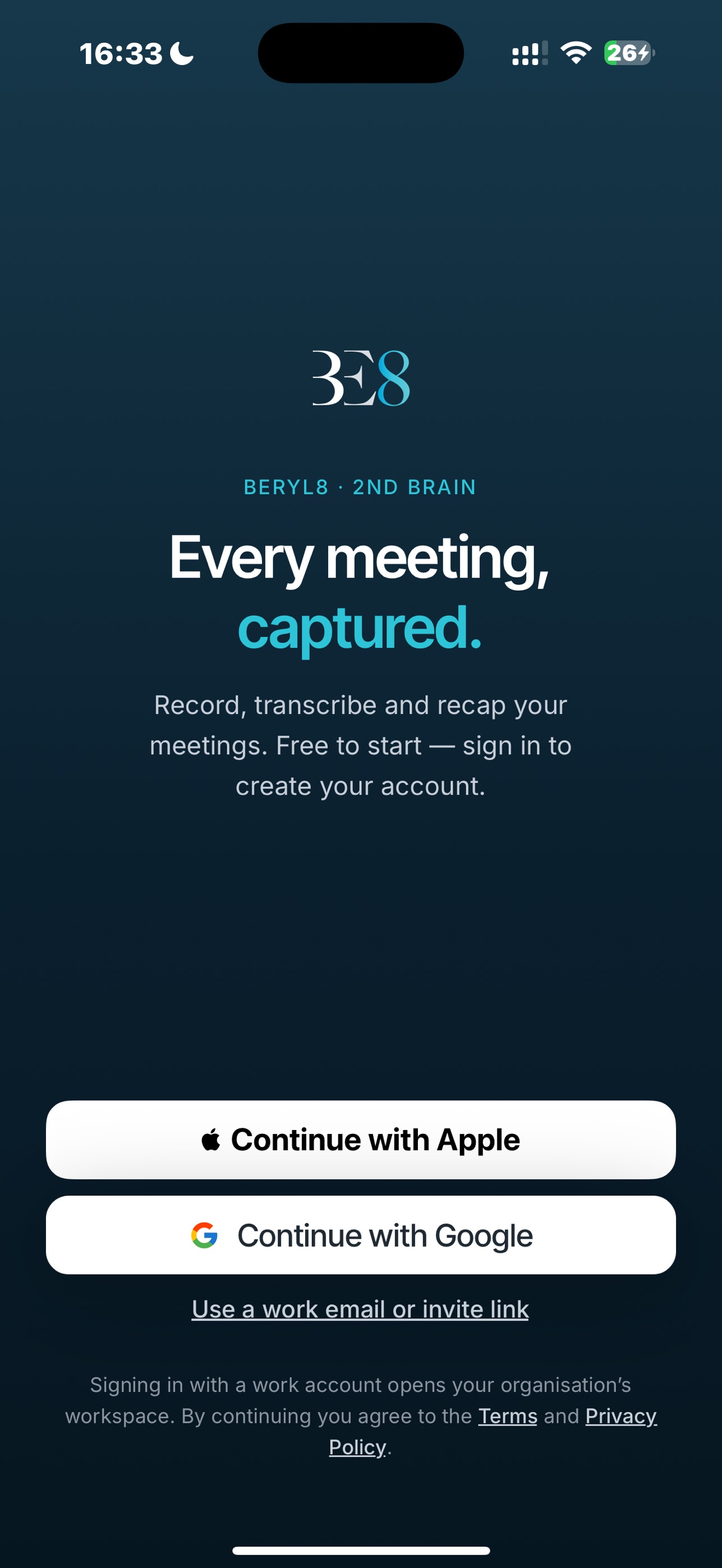 Screenshot 1 of BE8 Second Brain