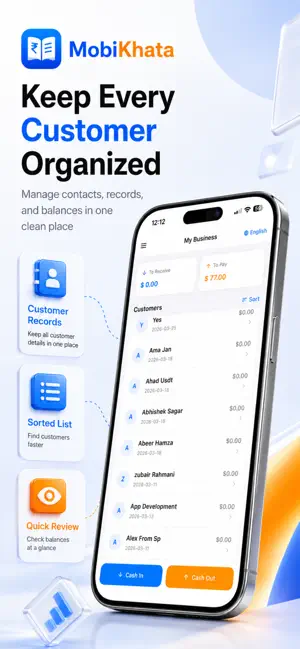 Mobikhata: Ledger Book Udaar screenshot 1