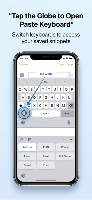 Clipboard Paste: Keyboard Screenshot 1 of 5