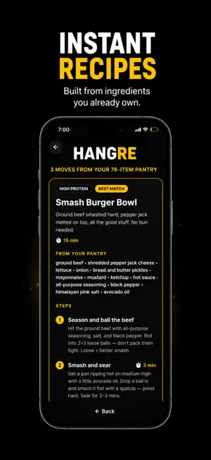 Hangre AI: Fridge to Recipes screenshot 3