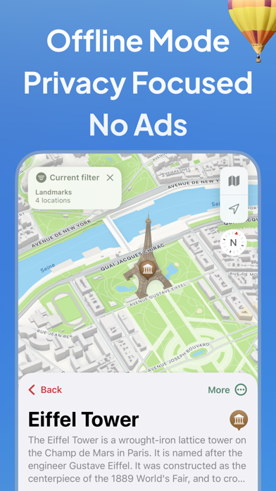 Avare, Travel Diary Map Screenshot