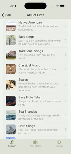 Скриншот Native Flute Tabs на iPhone 4