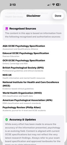 GCSE Psychology screenshot