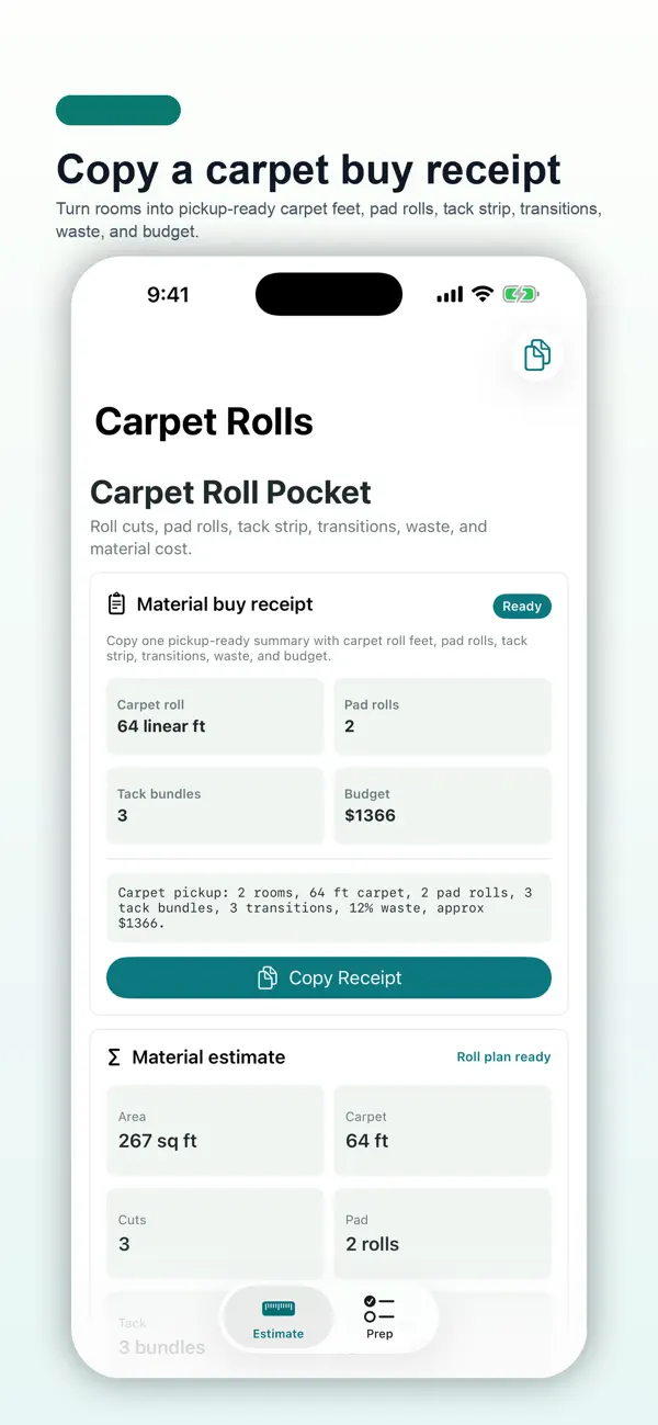 Screenshot #1 pour Carpet Roll Pocket