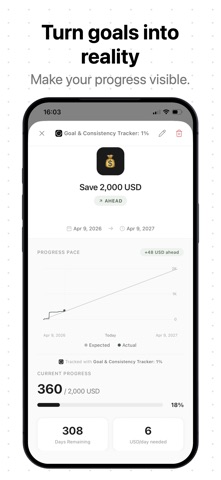 Goal & Consistency Tracker: 1% Screenshot 3 of 9