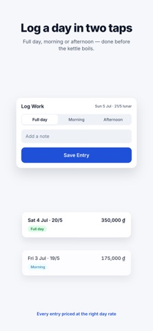 TimeKeep - Lunar Timesheet Screenshot 2 of 6
