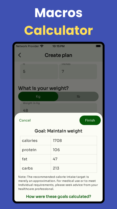 Screenshot 3 of HerCalories - Meal tracker App
