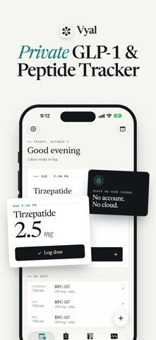 Vyal - Peptide GLP-1 Tracker Screenshot 1 of 9