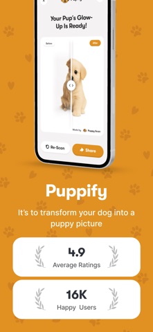 Puppify - Your dog as a Puppy! iPhone screenshot
