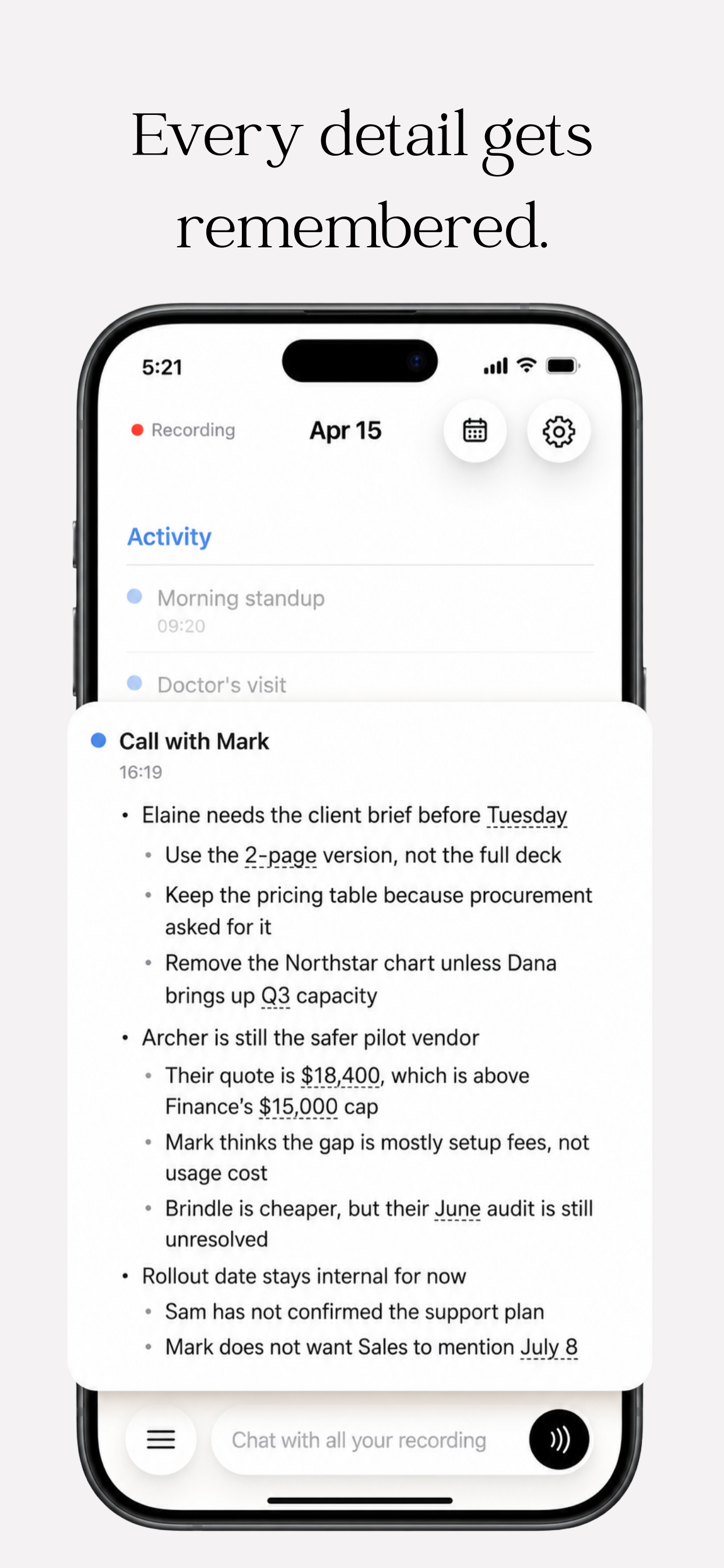 Pastok: Watch AI Voice Notes screenshot 3