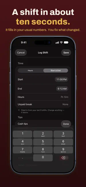 TipBud Tip Tracker for Servers screenshot 4