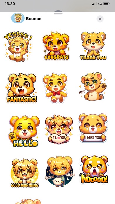 Bounce, Happy Sticker pack Screenshot