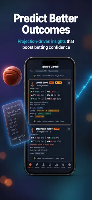 ClutchBasket: Player Props screenshot 2